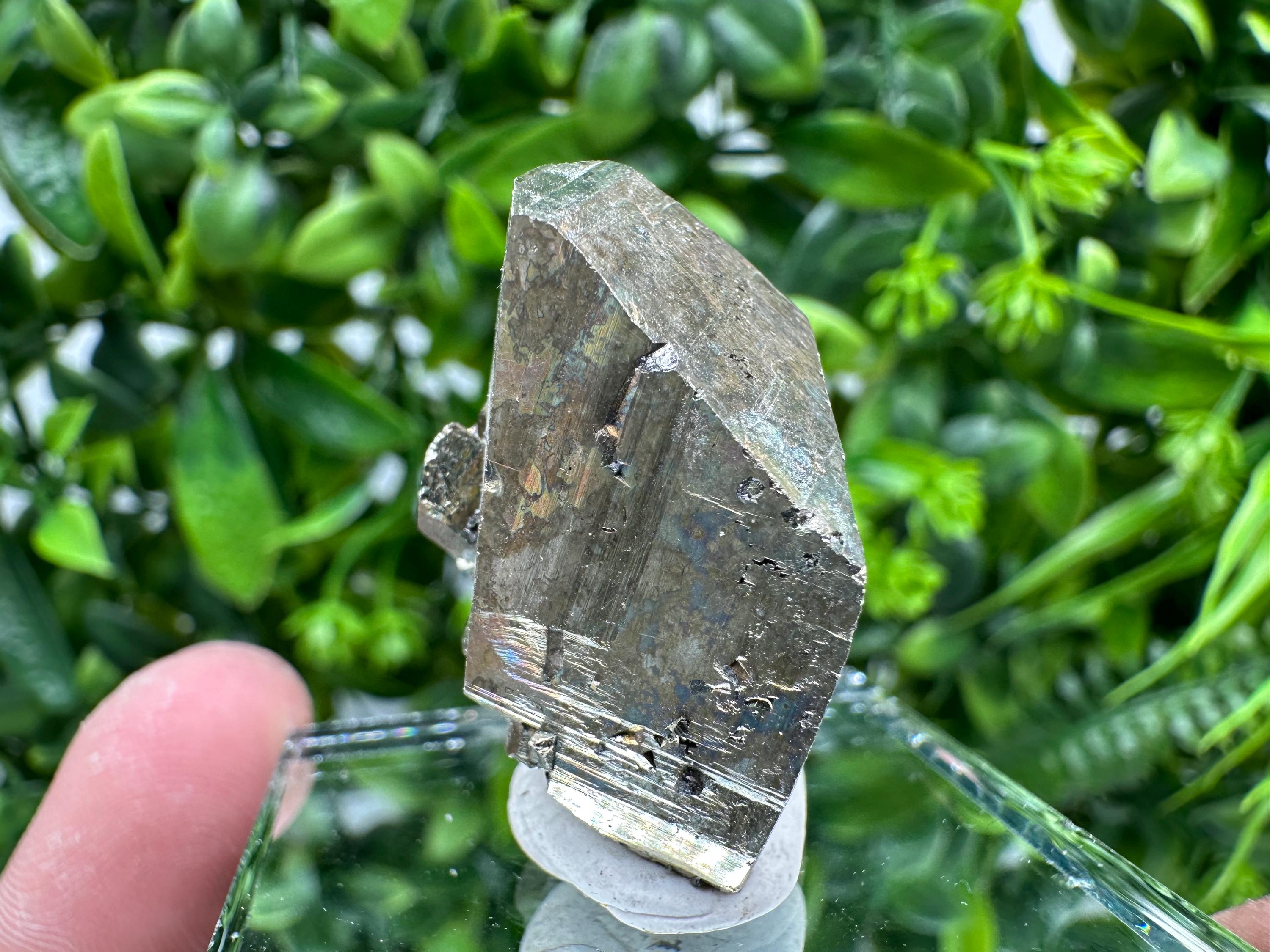 Rare Rainbow Pyrite Crystal Cluster - Borieva Mine, Bulgaria