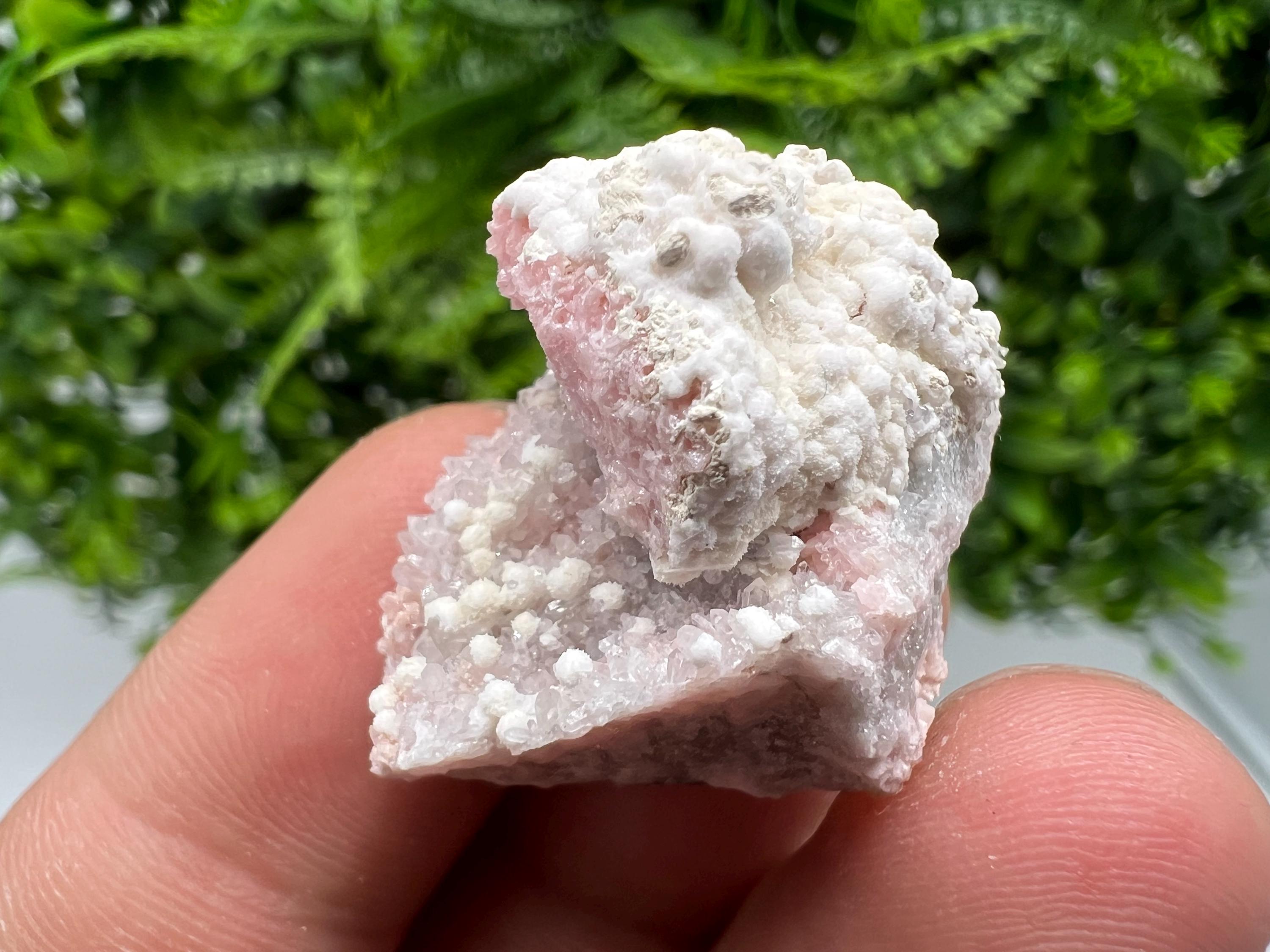 RARE Rhodochrosite whit white Calcite,pink mineral,Starnica Mine,Davidcovo,Bulgaria natural mineral,souvenir crystal,home decor,collectible