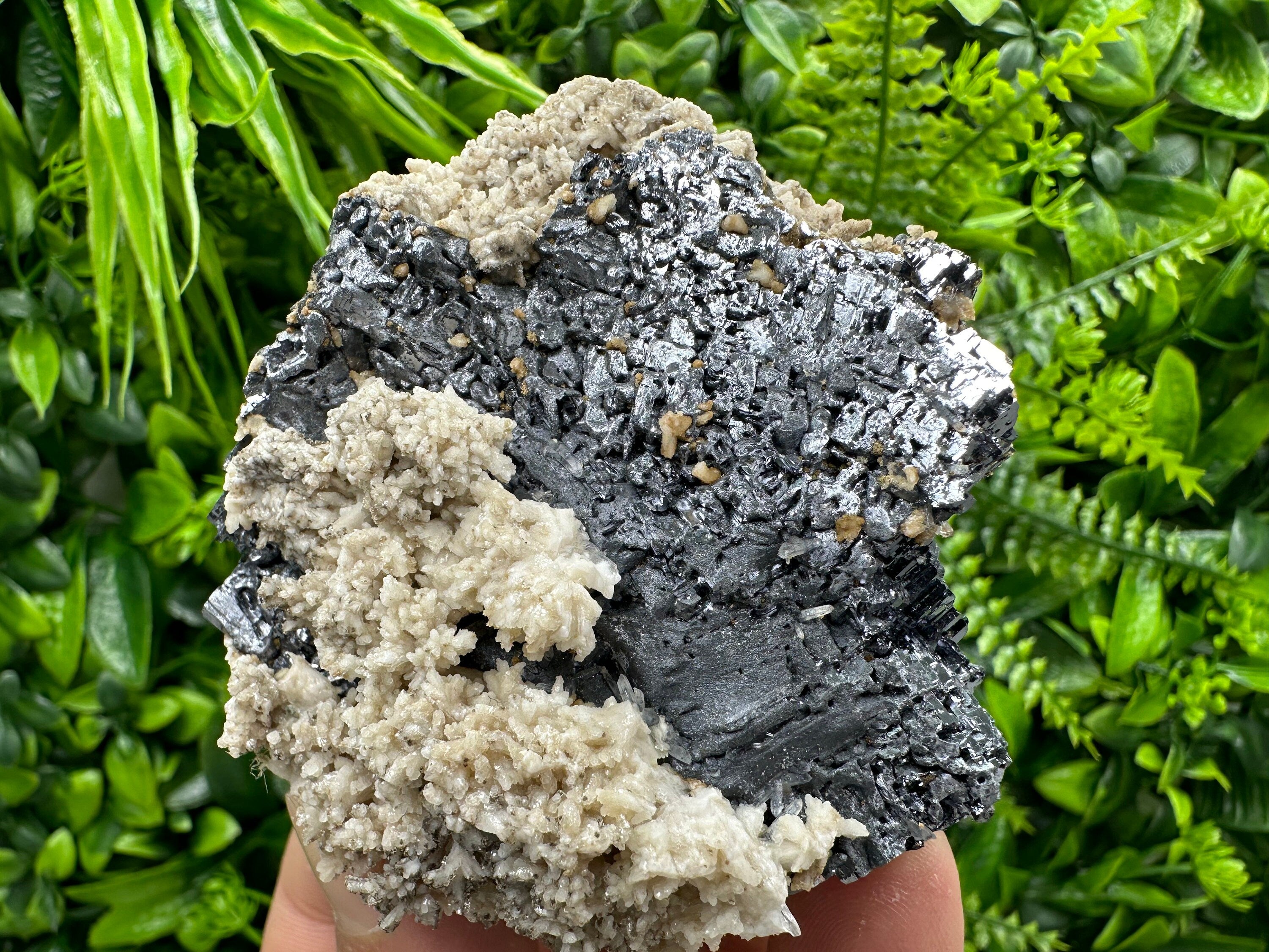 Galena with Dolomite, Rare Morphology Mineral Specimen