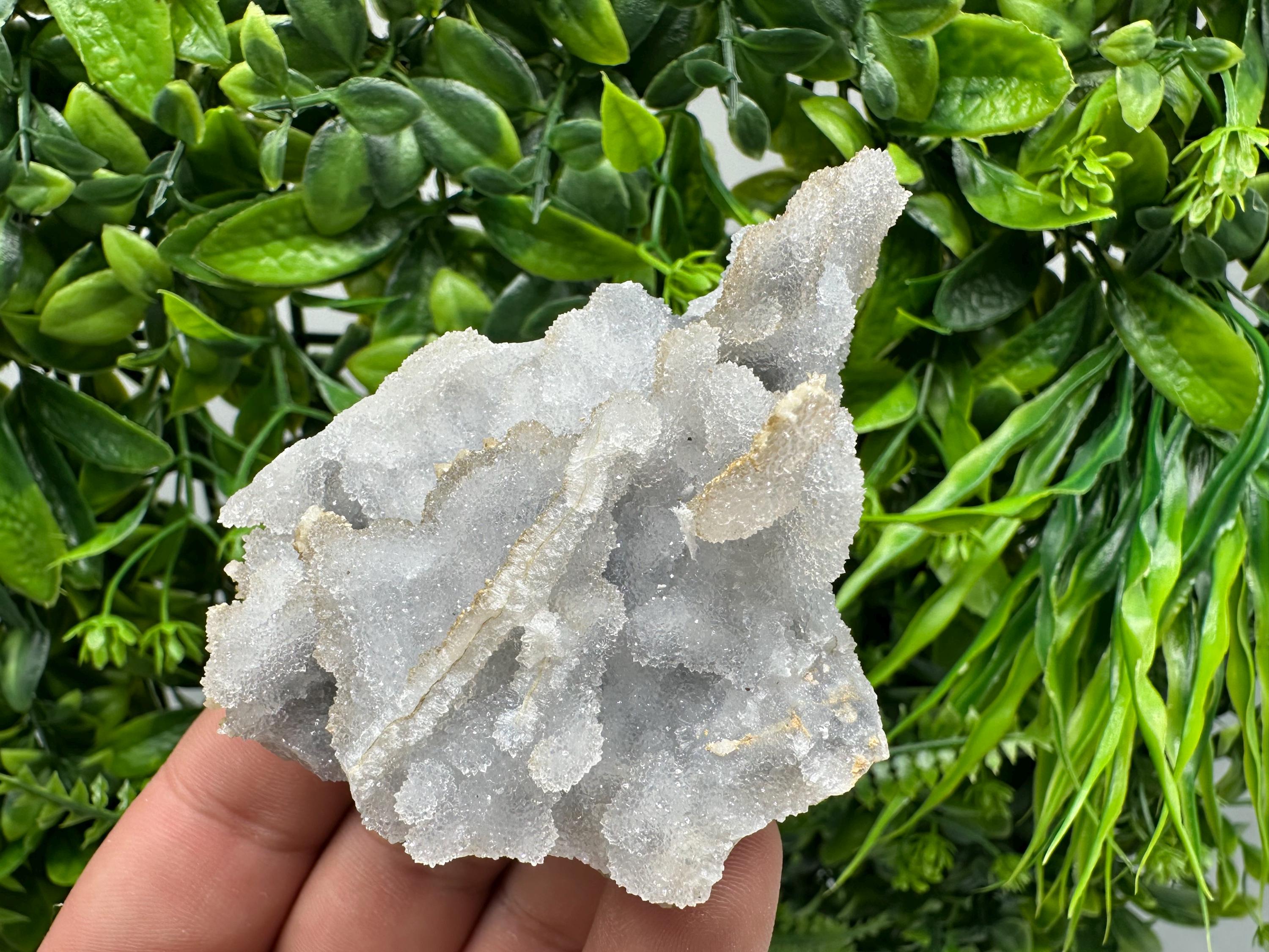 Blue Chalcedony Quartz with Chlorite Inclusions: Krushev Dol Mine Crystal