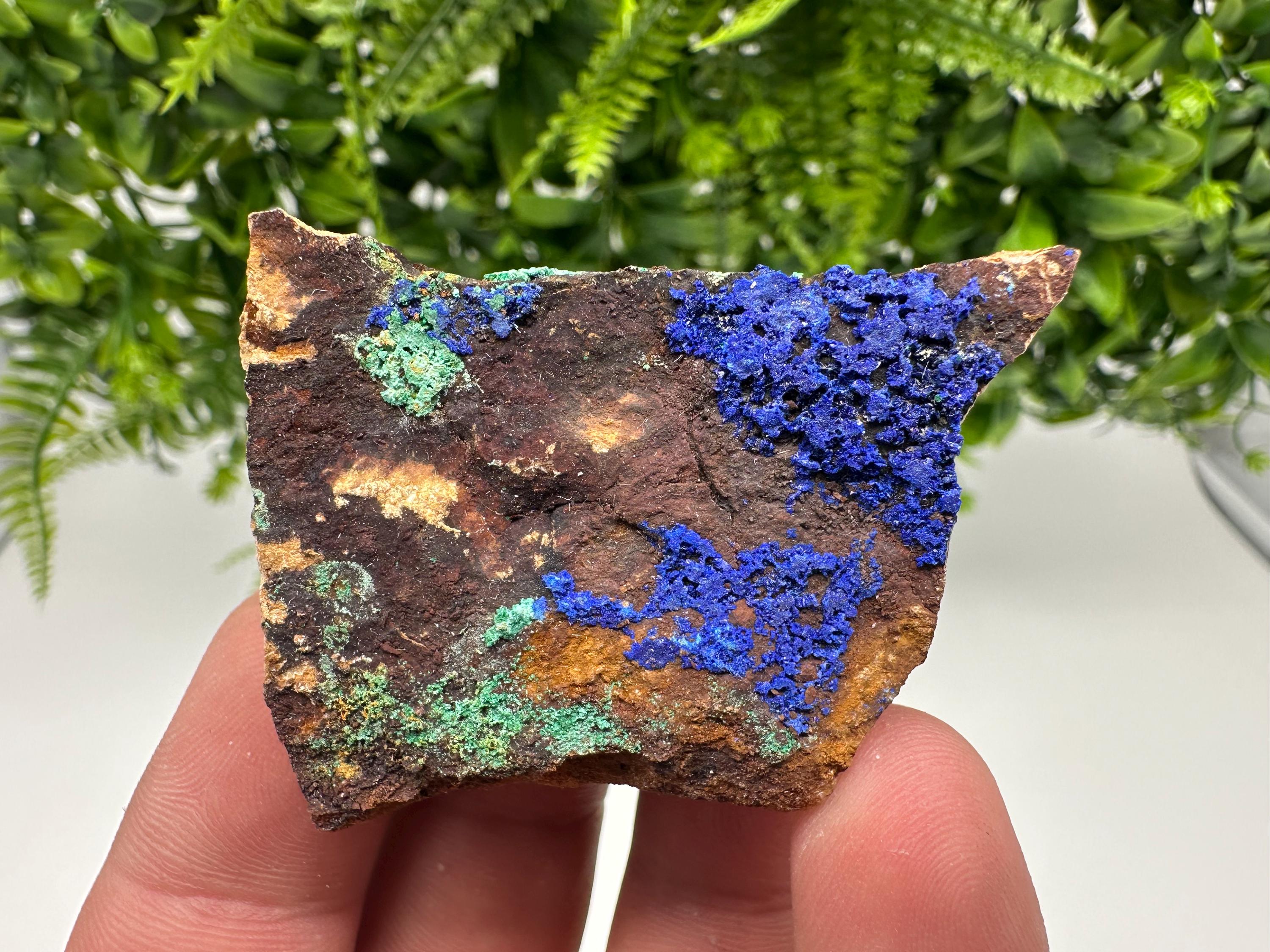 Moroccan Azurite Malachite Mineral Specimen, Rare Crystal