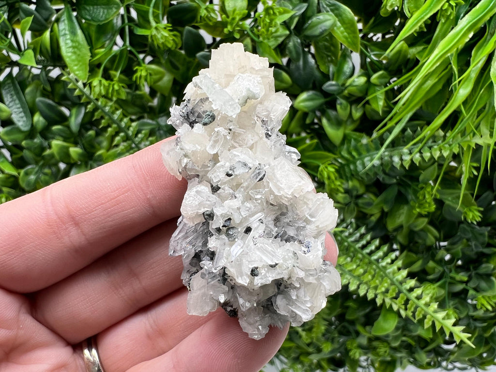 Calcite on Quartz, Borieva Mine Mineral Specimen