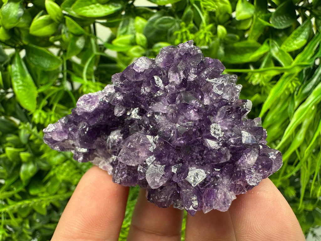 Natural Purple Amethyst Cluster from Uruguay: Home Decor Crystal