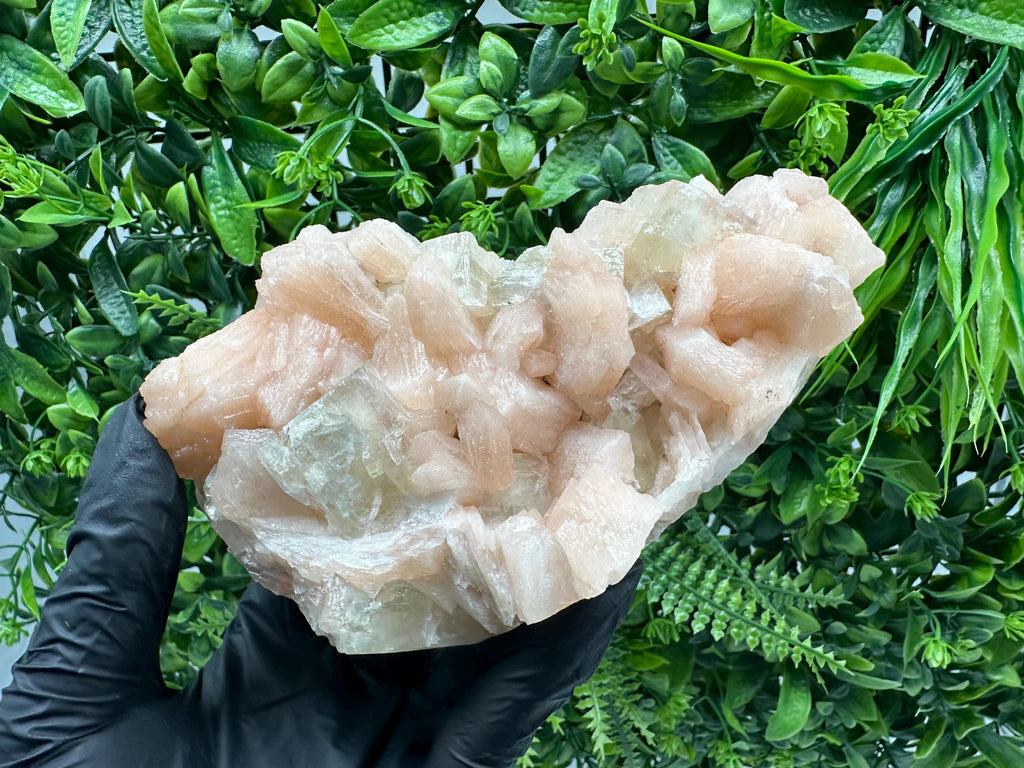Apophyllite Stilbite on Chalcedony, Natural Mineral Specimen, India