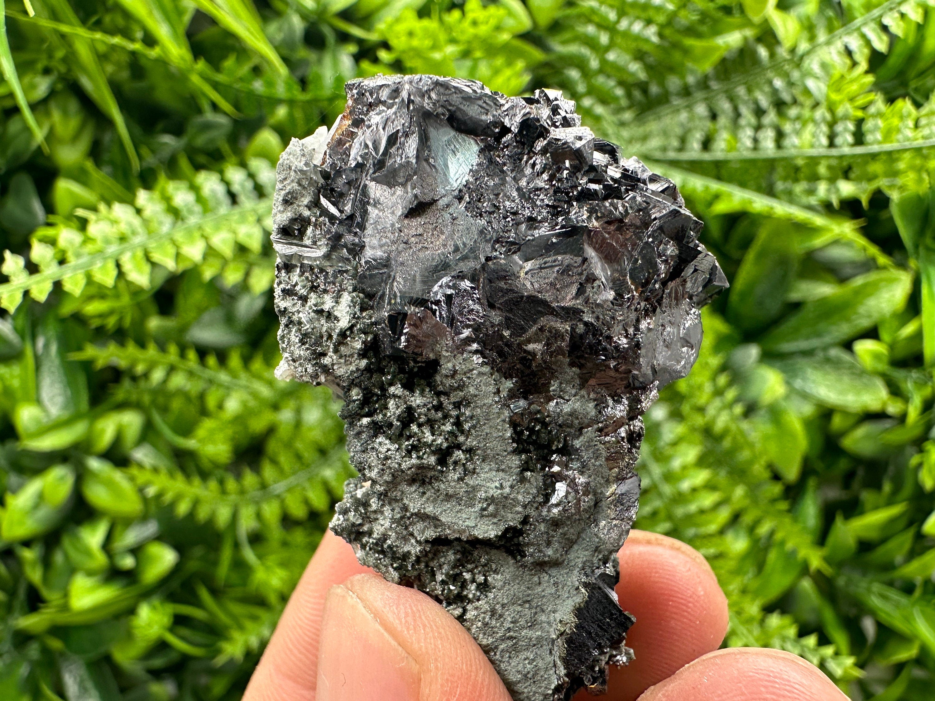 Sphalerite on Quartz: Natural Mineral Specimen, Bulgaria