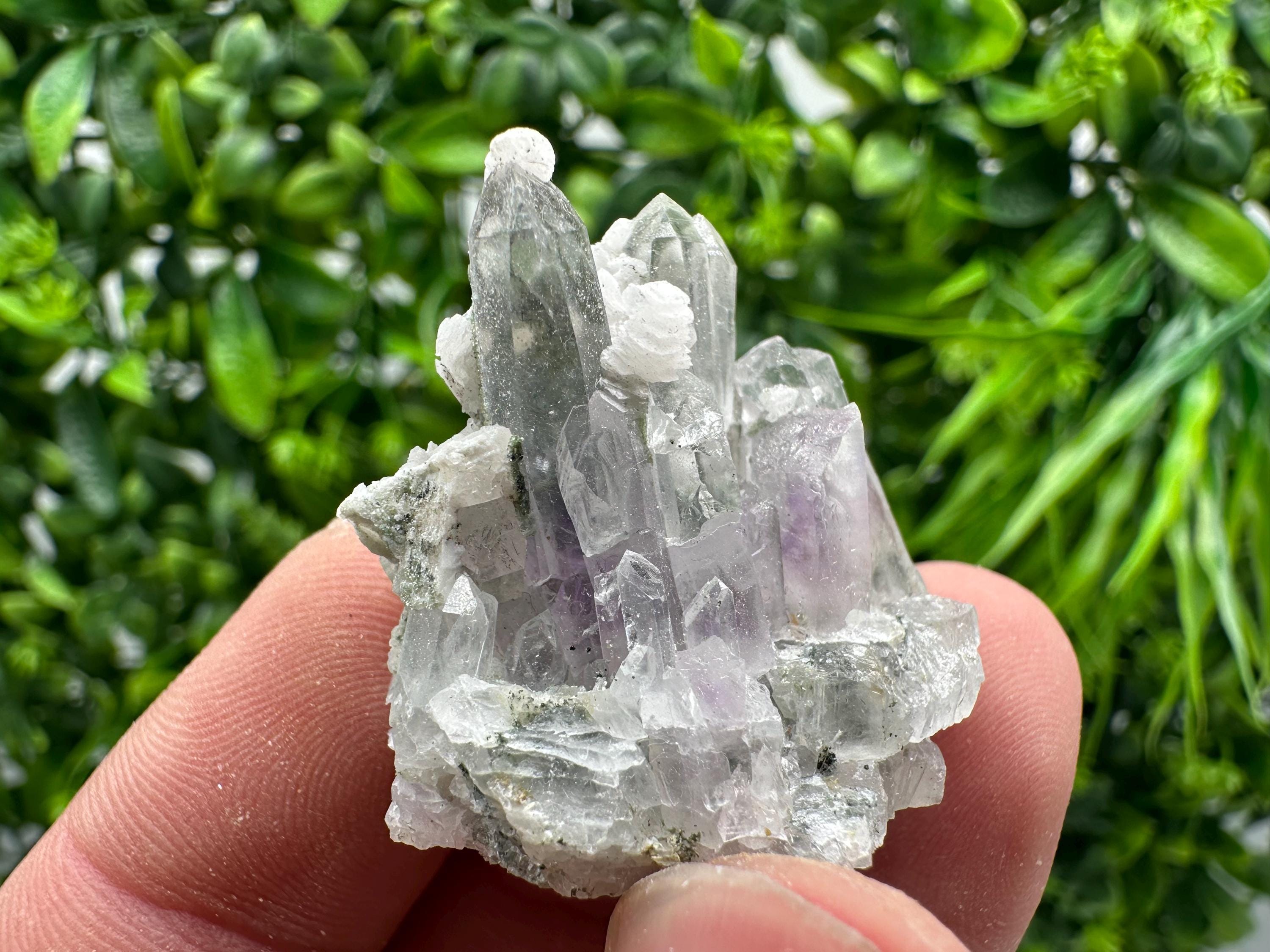 Stunning Calcite on Quartz whit Amethyst and Chlorite inclusions,natural,collection mineral specimen,rare crystal,Home decor stone,Djurcovo