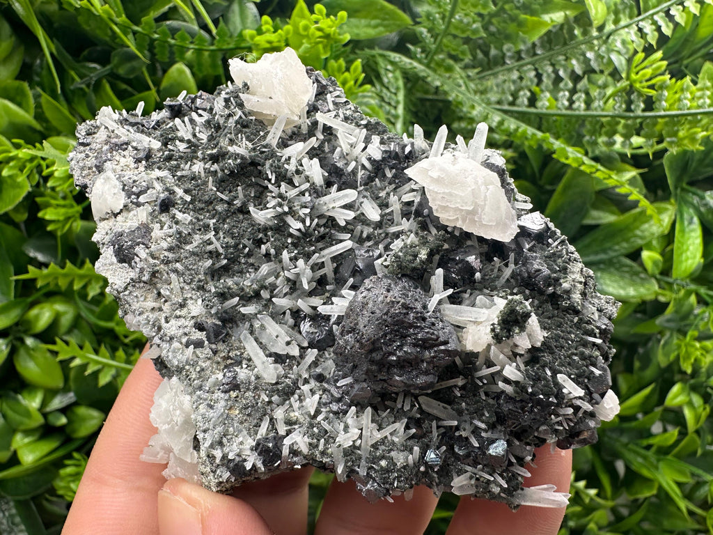 Sphalerite on Quartz Cluster, Borieva Mine Mineral Specimen