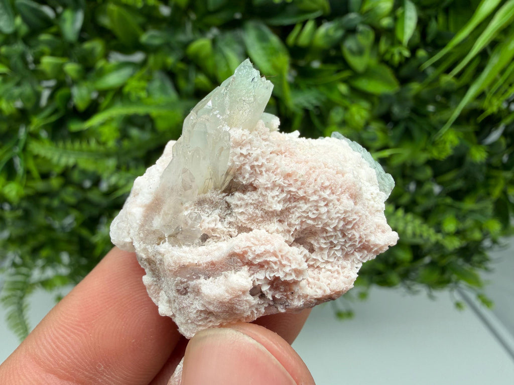 Stunning Quartz whit Chlorite on Rhodochrosite covered whit siderite natural minerals souvenir crystal home decor stone 9th September mine