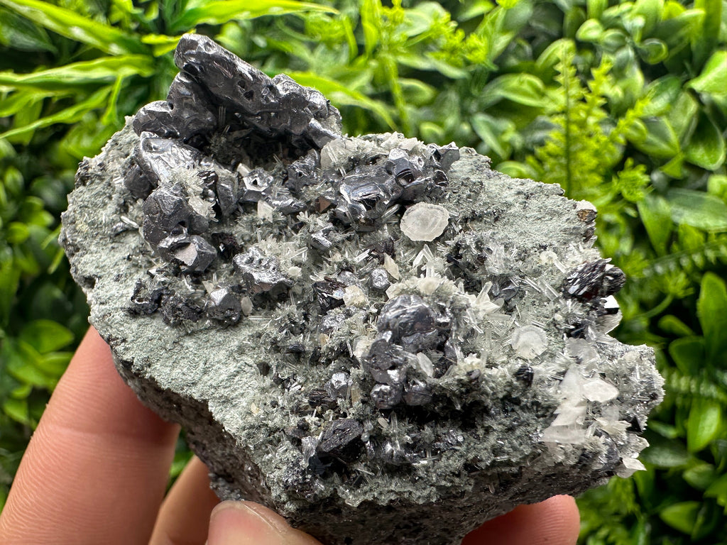 Galena Sphalerite Pyrite on Quartz, Madan Bulgaria Mineral Decor