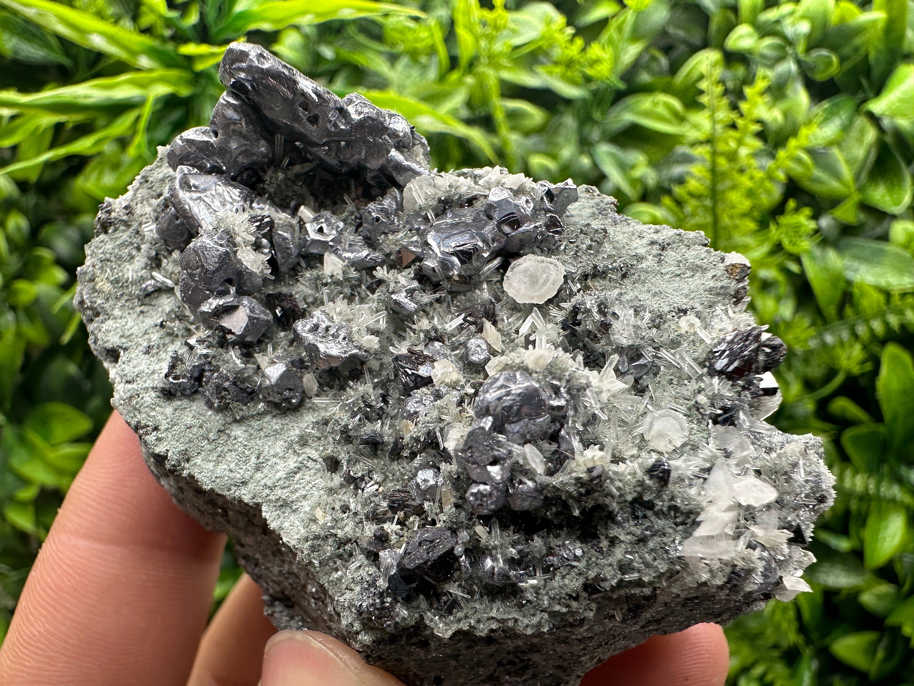 Galena Sphalerite Pyrite on Quartz, Madan Bulgaria Mineral Decor