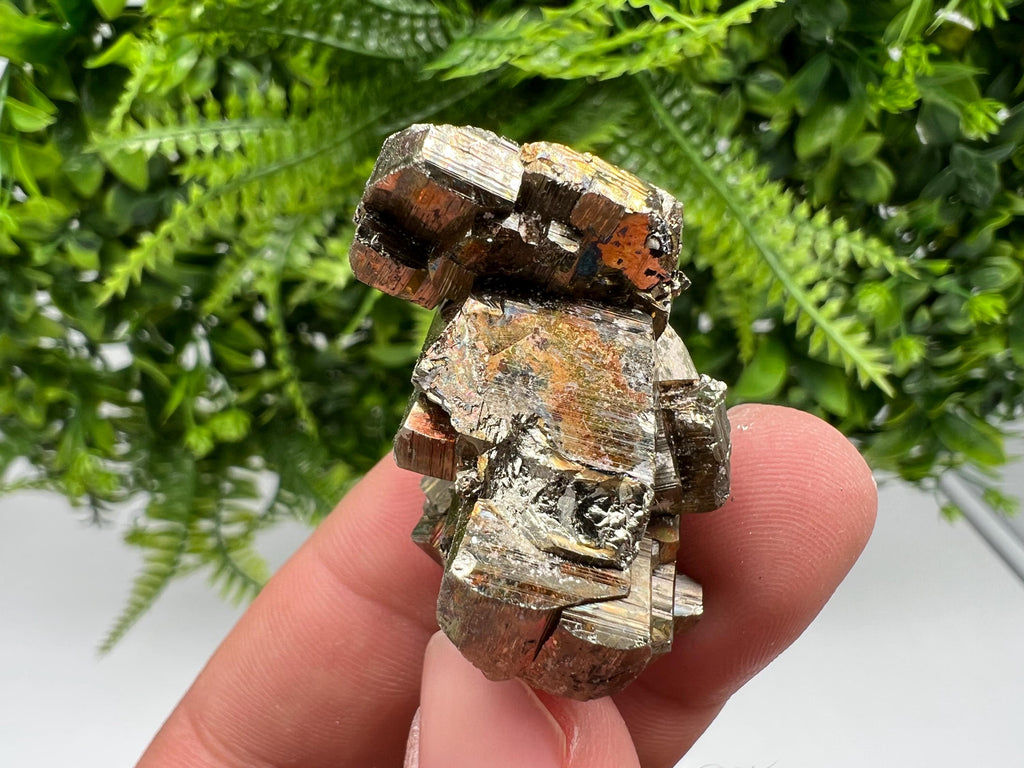 Rainbow Pyrite Hematite Cluster: Borieva Mine, Bulgaria