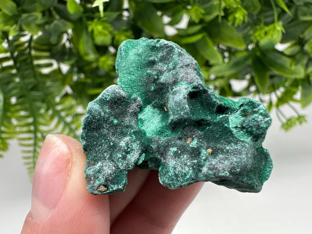 Polished Green Malachite Crystal from Congo, Natural Mineral Specimen (Chakra)
