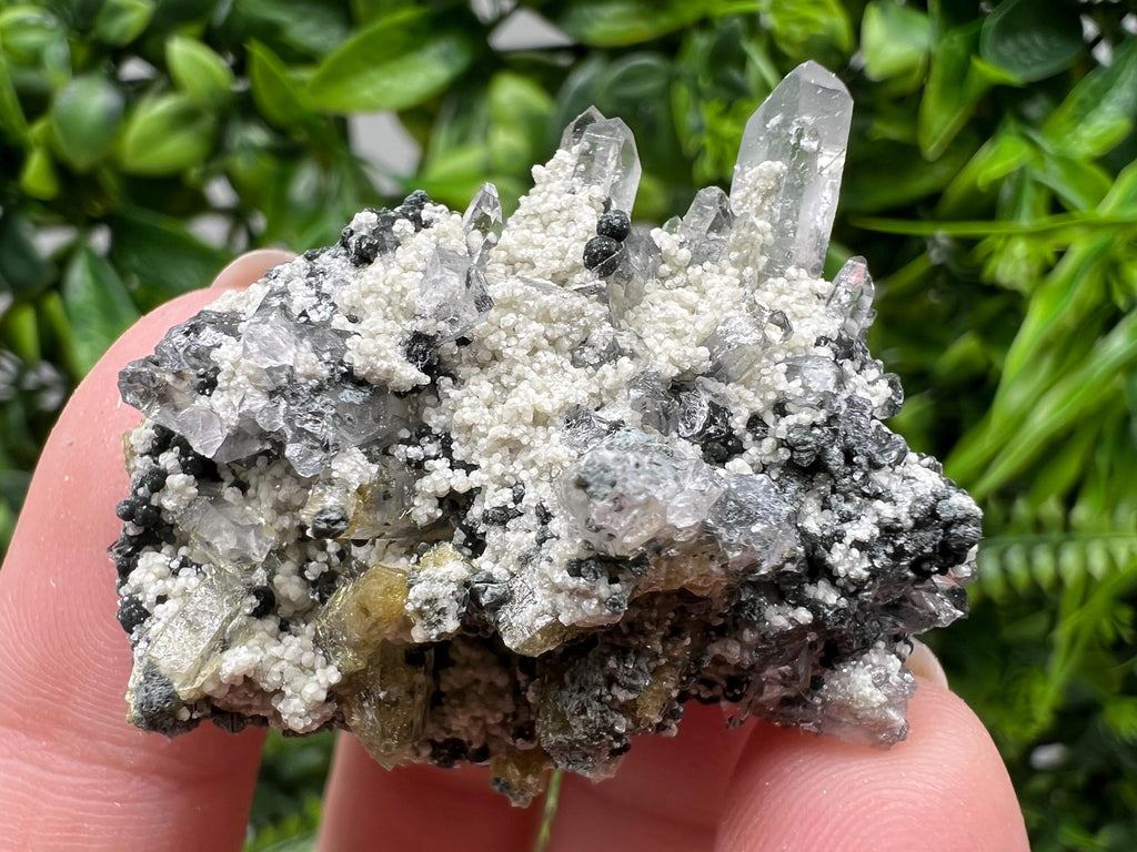 Chlorite Epidote Quartz Mineral Specimen, Bulgaria Home Decor Stone