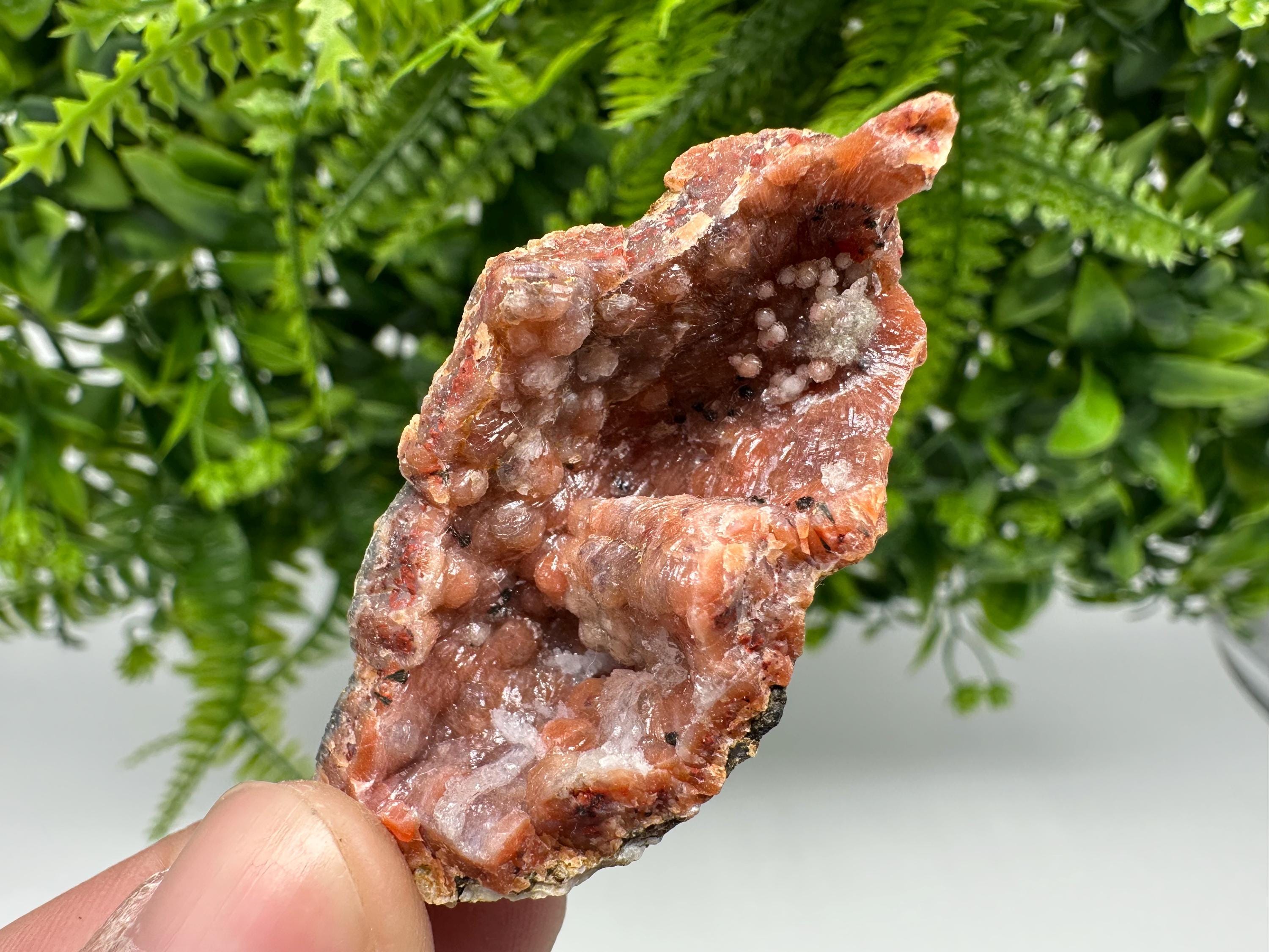 Moroccan Red Chalcedony Crystal Specimen: Rare Mineral Souvenir