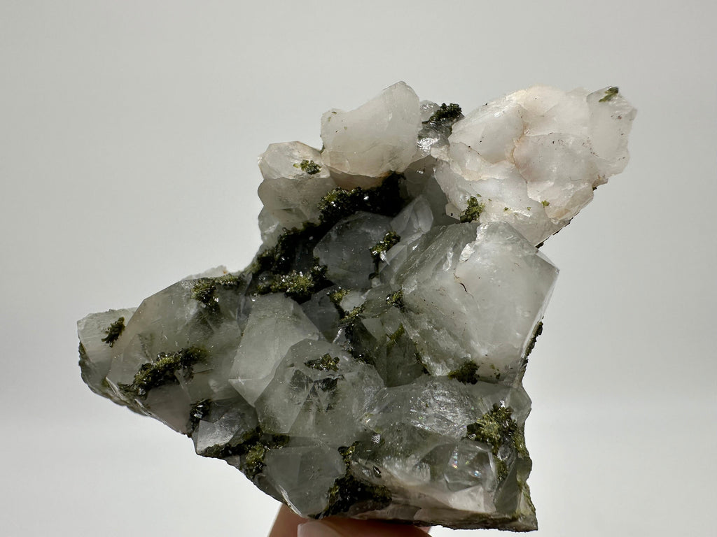 Rainbow Epidote with Quartz, Hakkari Turkey Mineral Specimen (5.5/5.5/3cm)