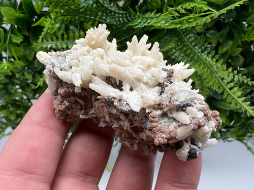 Calcite on Quartz Mineral Specimen: Madan, Bulgaria Collectible Stone