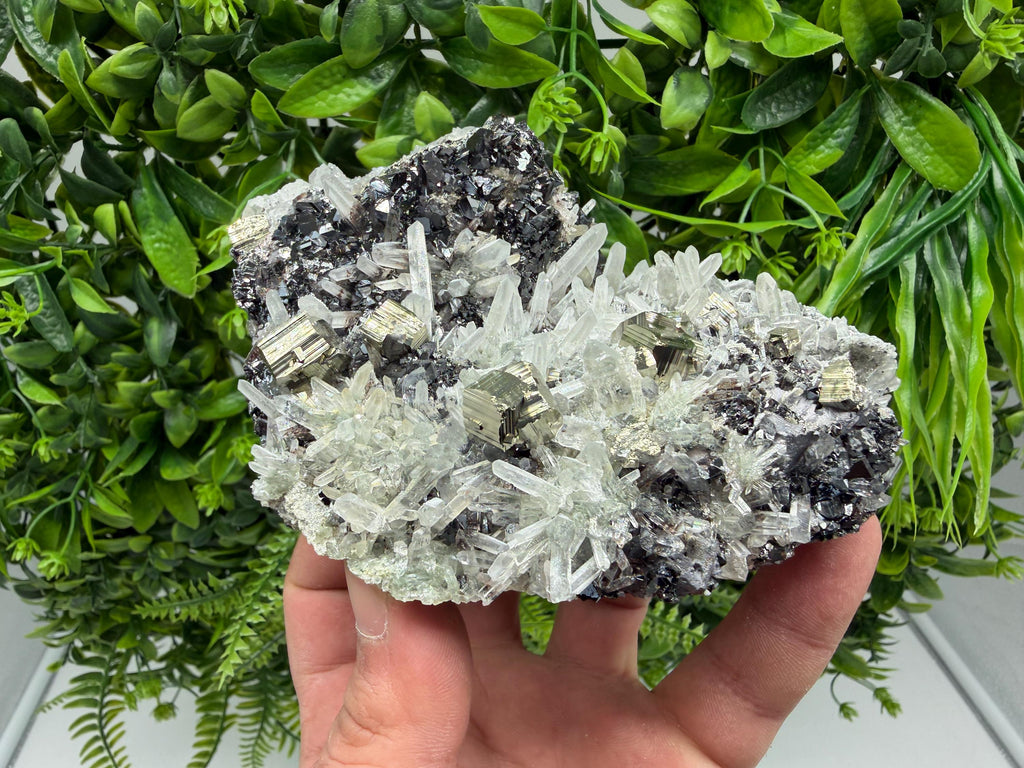 Pyrite Sphalerite Quartz  Mineral Specimen, Krushev dol Mine