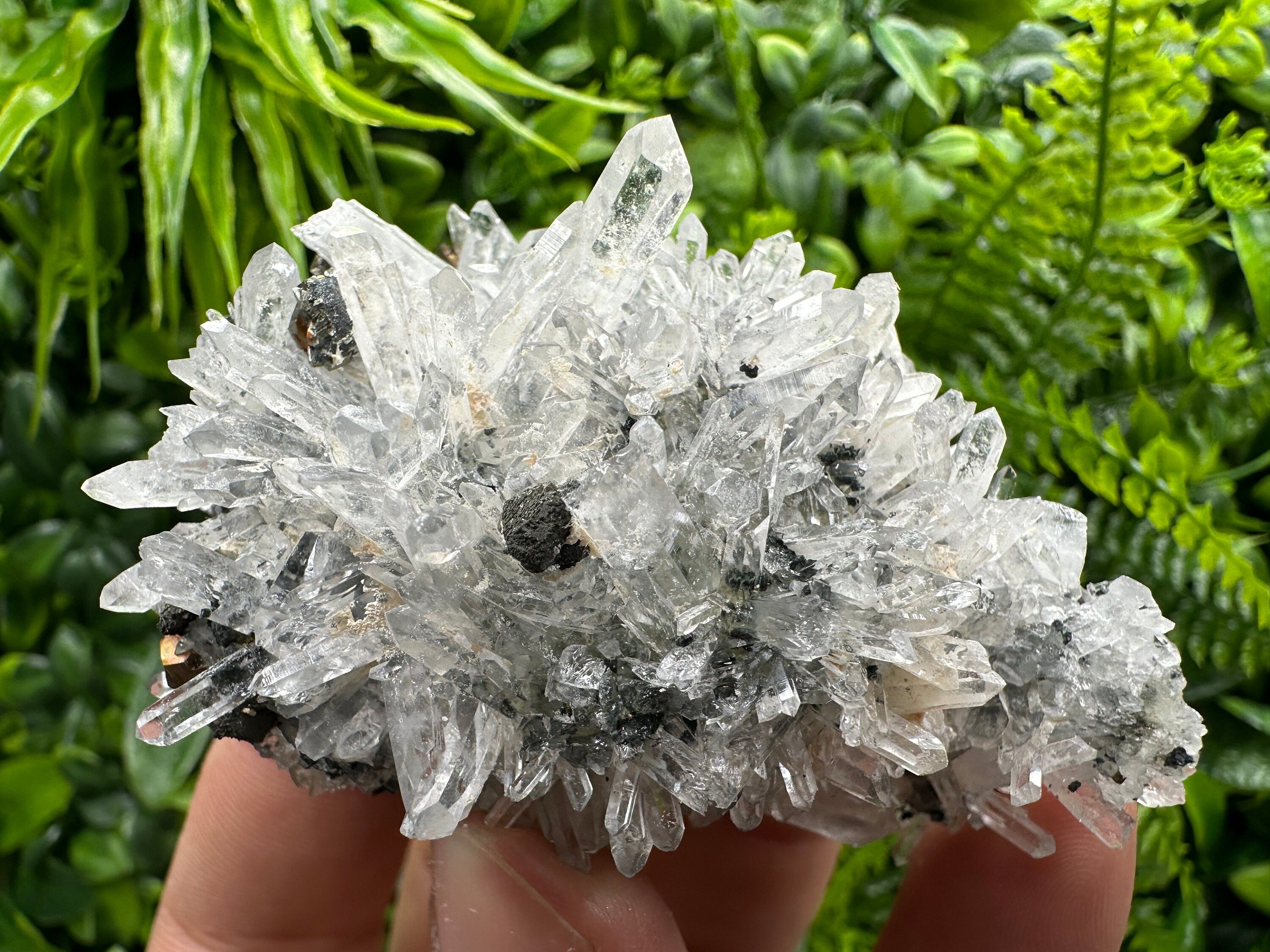 Pyrite Hematite Quartz Calcite Cluster Mineral Specimen