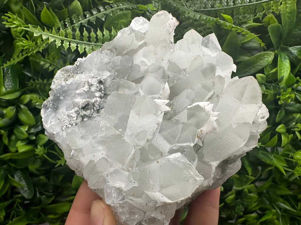 Quartz Cluster with Rhodochrosite, Calcite & Chlorite Inclusions