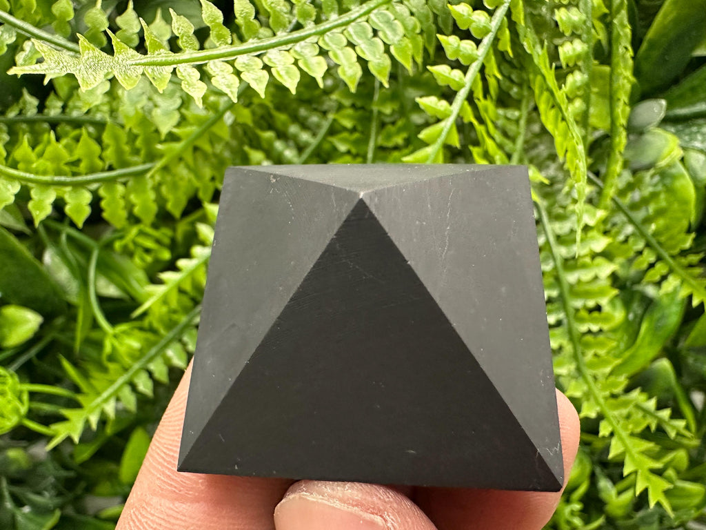 Shungite Pyramid 4cm: EMF & 5G Protection, Healing Crystal