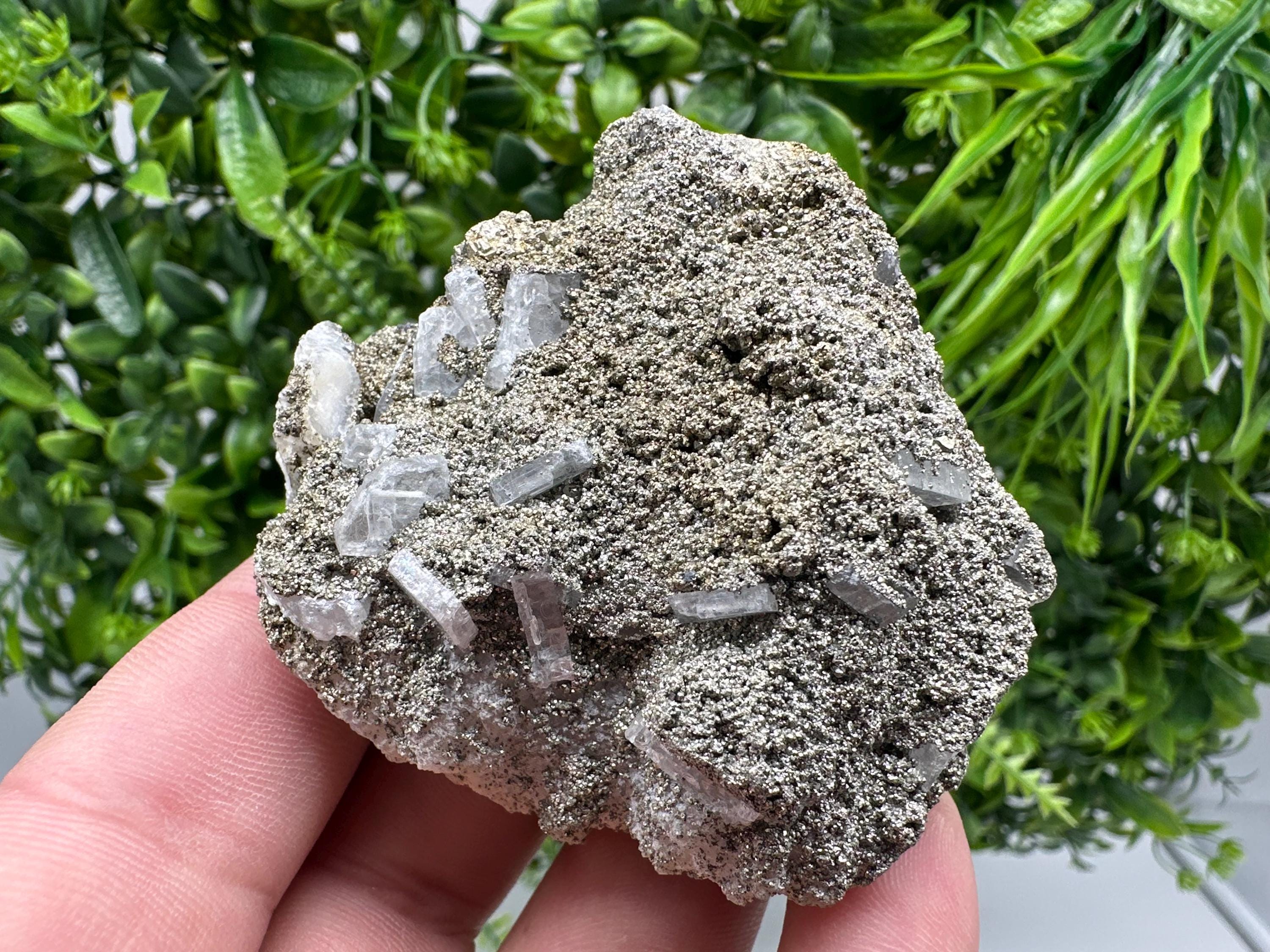 Barite Marcasite Cluster on Chalcedony, Bulgaria Mineral Specimen
