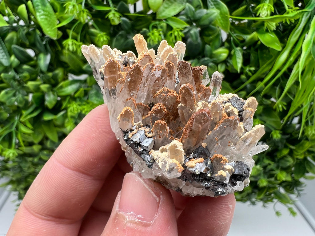 Stunning Quartz covered with iron oxide limonite natural minerals souvenir crystal home decor stone collection minerals September 9th mine