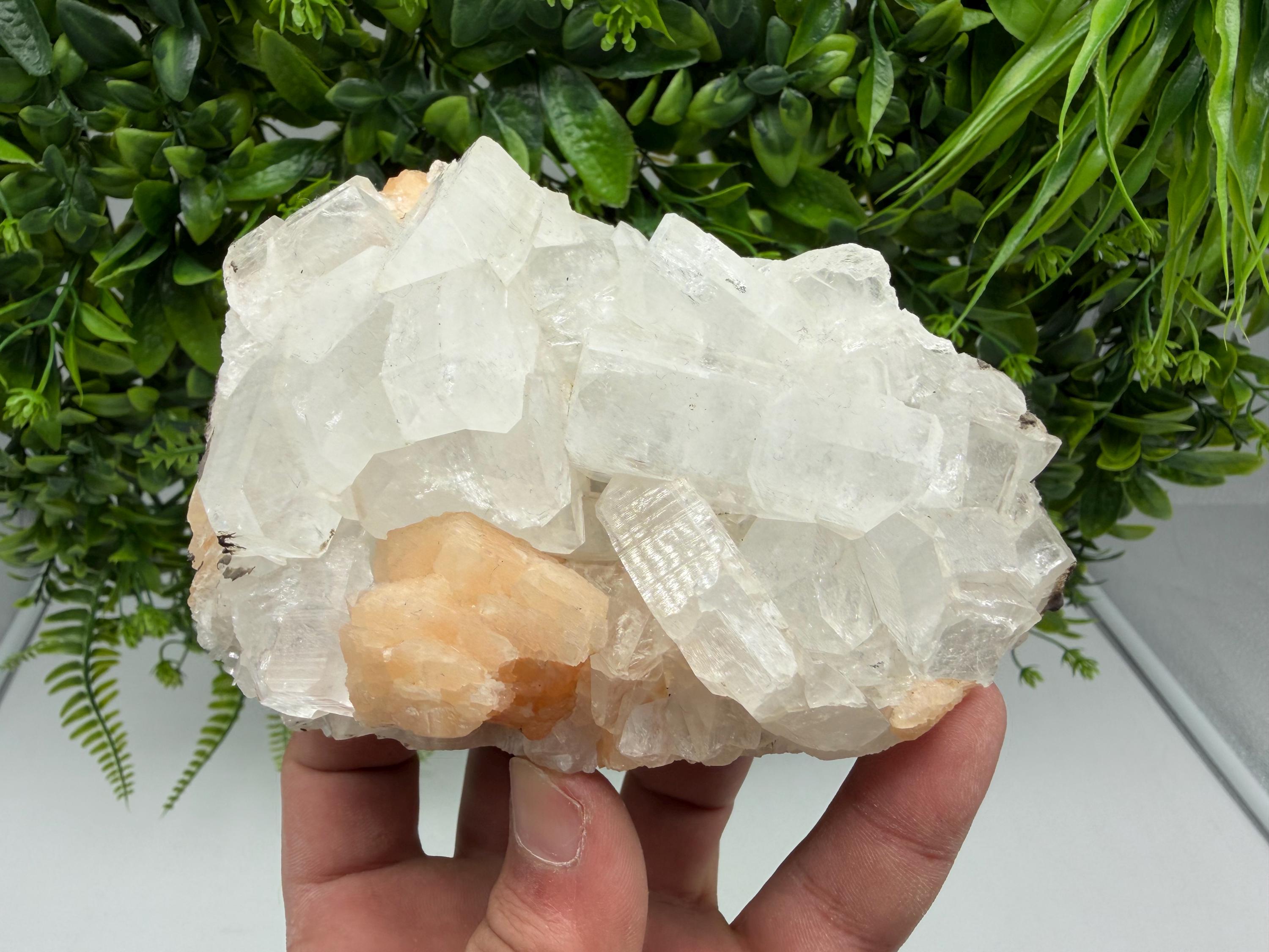 Apophyllite Stilbite Chalcedony Specimen: India Minerals, Crystal Stone