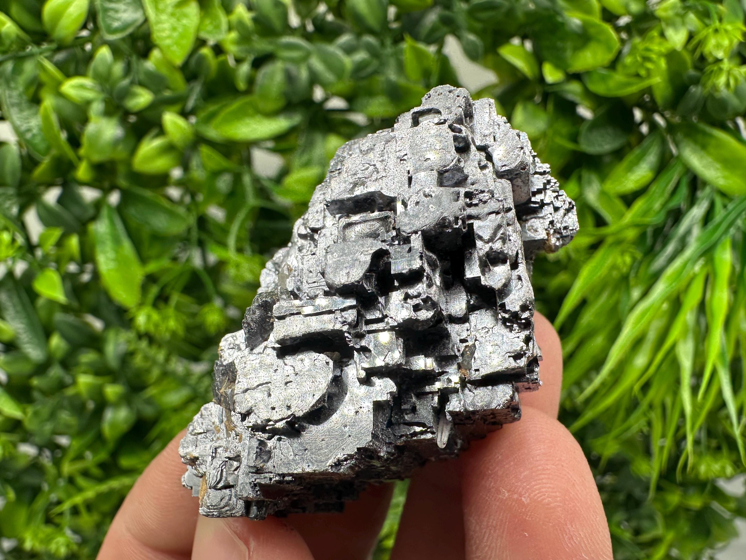 Skeletal Galena with Sphalerite and Calcite - Madan, Bulgaria