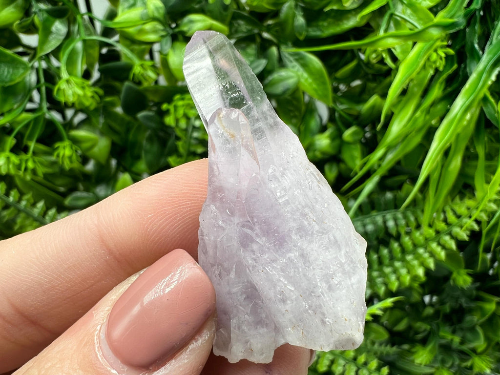 Amethyst Phantom Quartz Crystal with Chalcedony and Chlorite