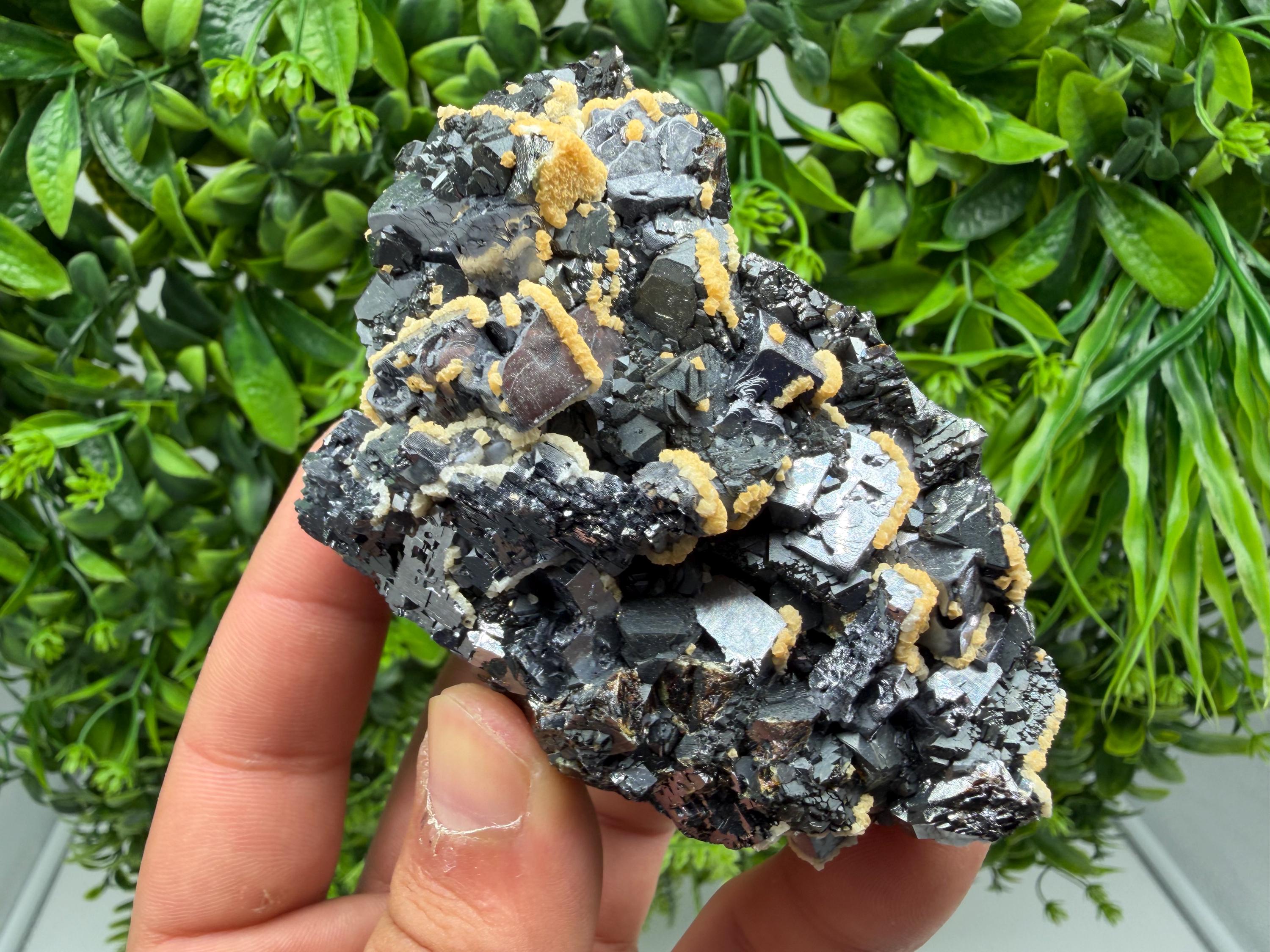 Amazing Galena spinel law on Quartz whit Siderite,from Krushev dol mine,Bulgaria,natural,collection mineral specimen,home decor crystal,souv