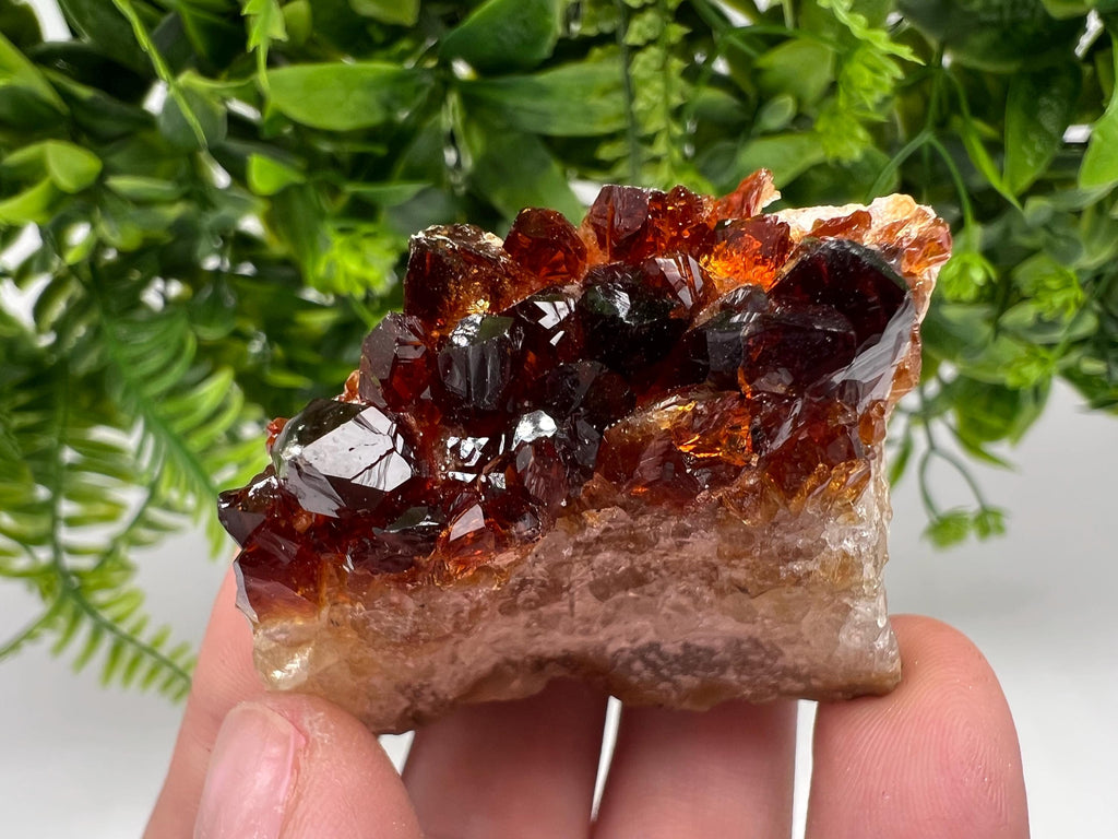 Citrine Crystal Cluster with Hematite Inclusions, Brazilian Mineral