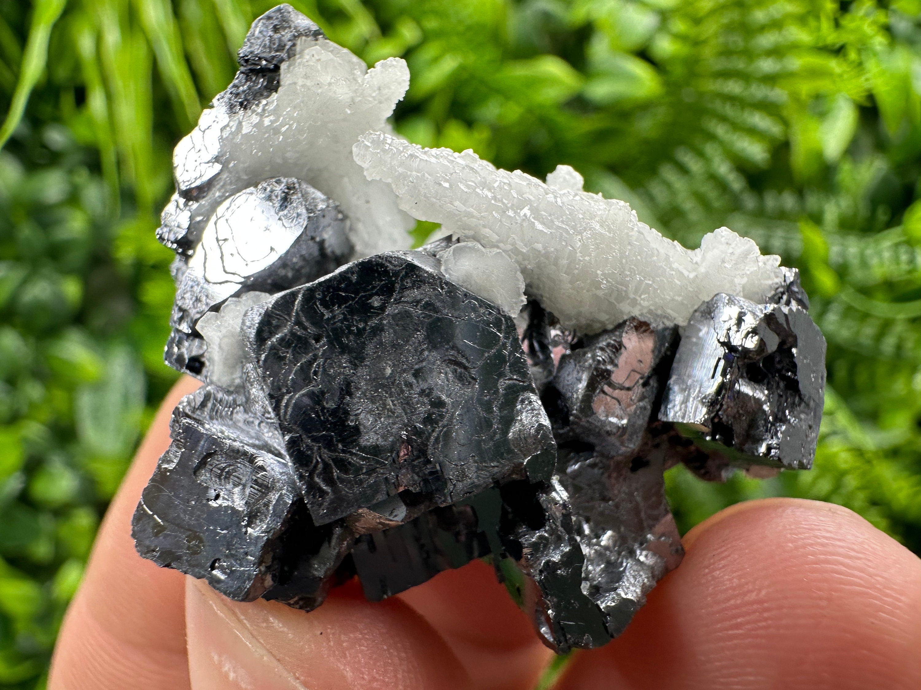 Rare Calcite on Galena: Borieva Mine, Bulgaria