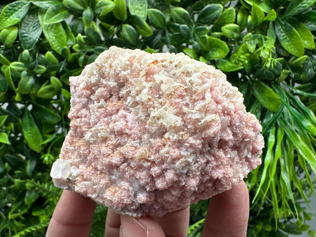 Rhodochrosite on Quartz, Starnica Mine, Bulgaria