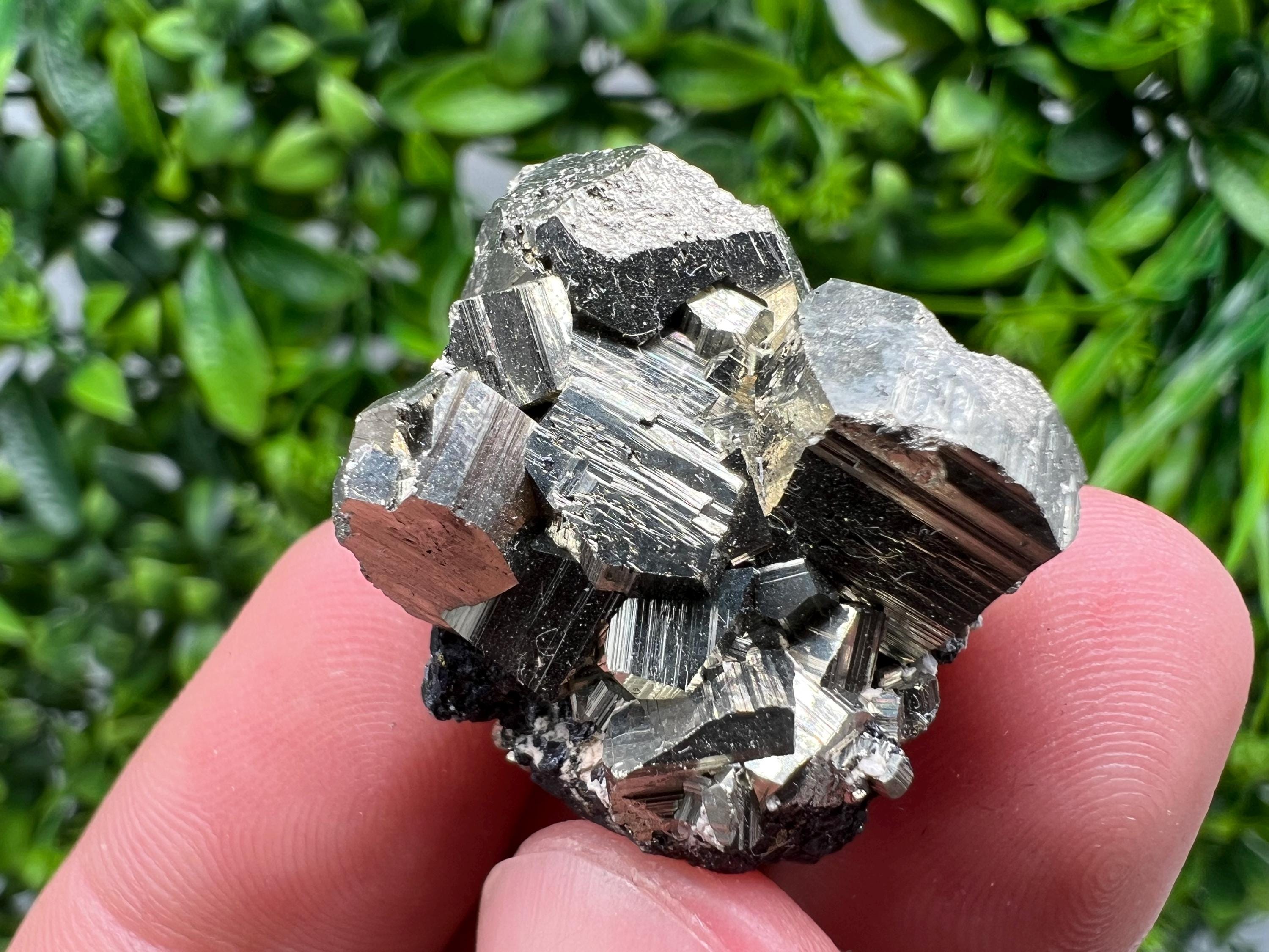 Golden Pyrite Cluster with Sphalerite, Madan Bulgaria Mineral Specimen