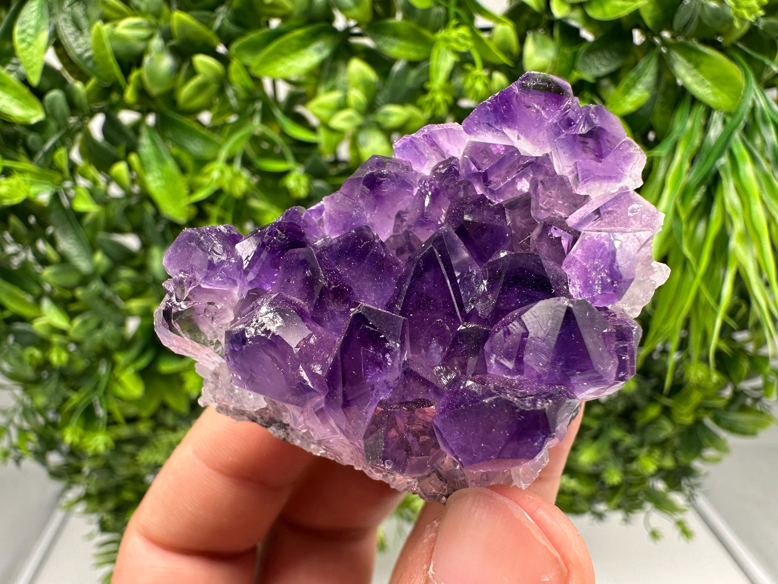 Natural Purple Amethyst Cluster, Uruguay Crystal, Home Decor