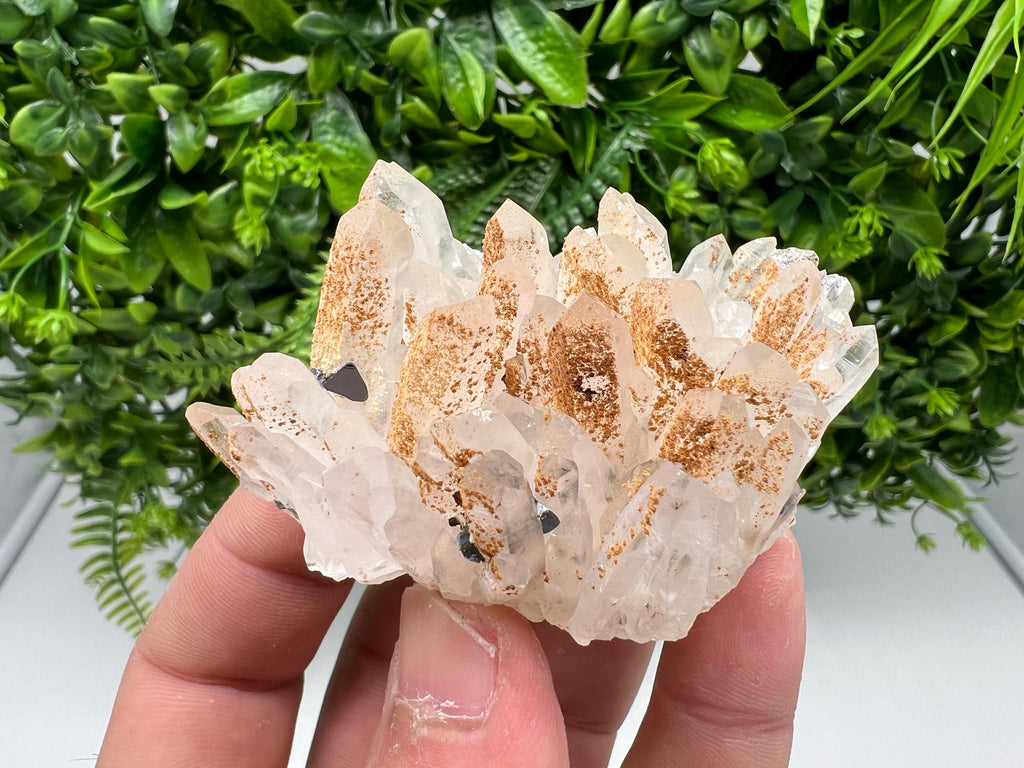 Stunning Quartz covered whit iron oxide limonite natural minerals souvenir crystal home decor stone collection minerals 9 th September mine