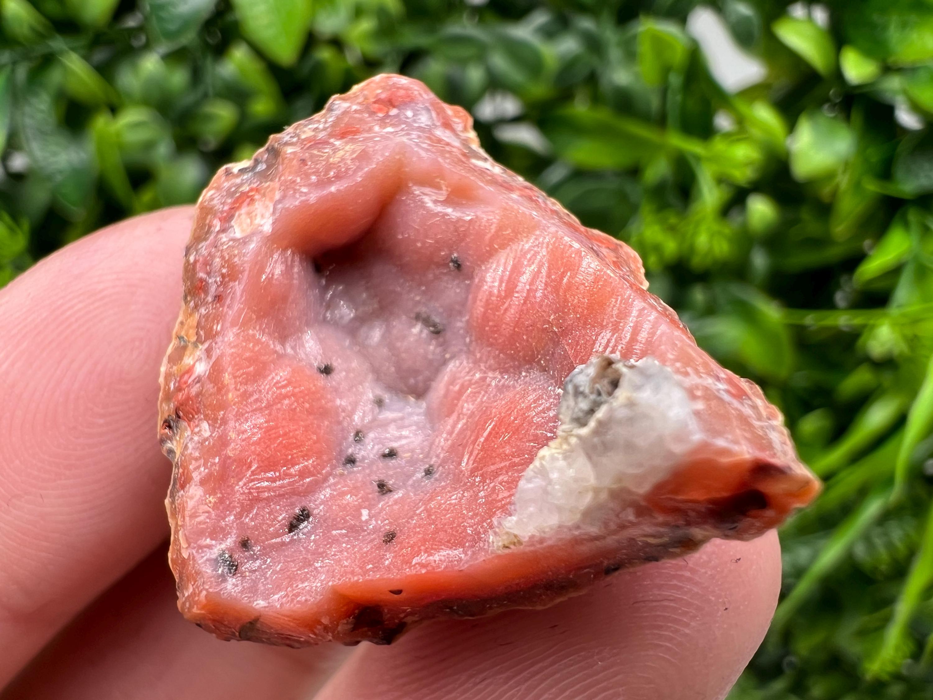 Red Chalcedony Crystal, Moroccan Mineral Specimen, Souvenir Gift