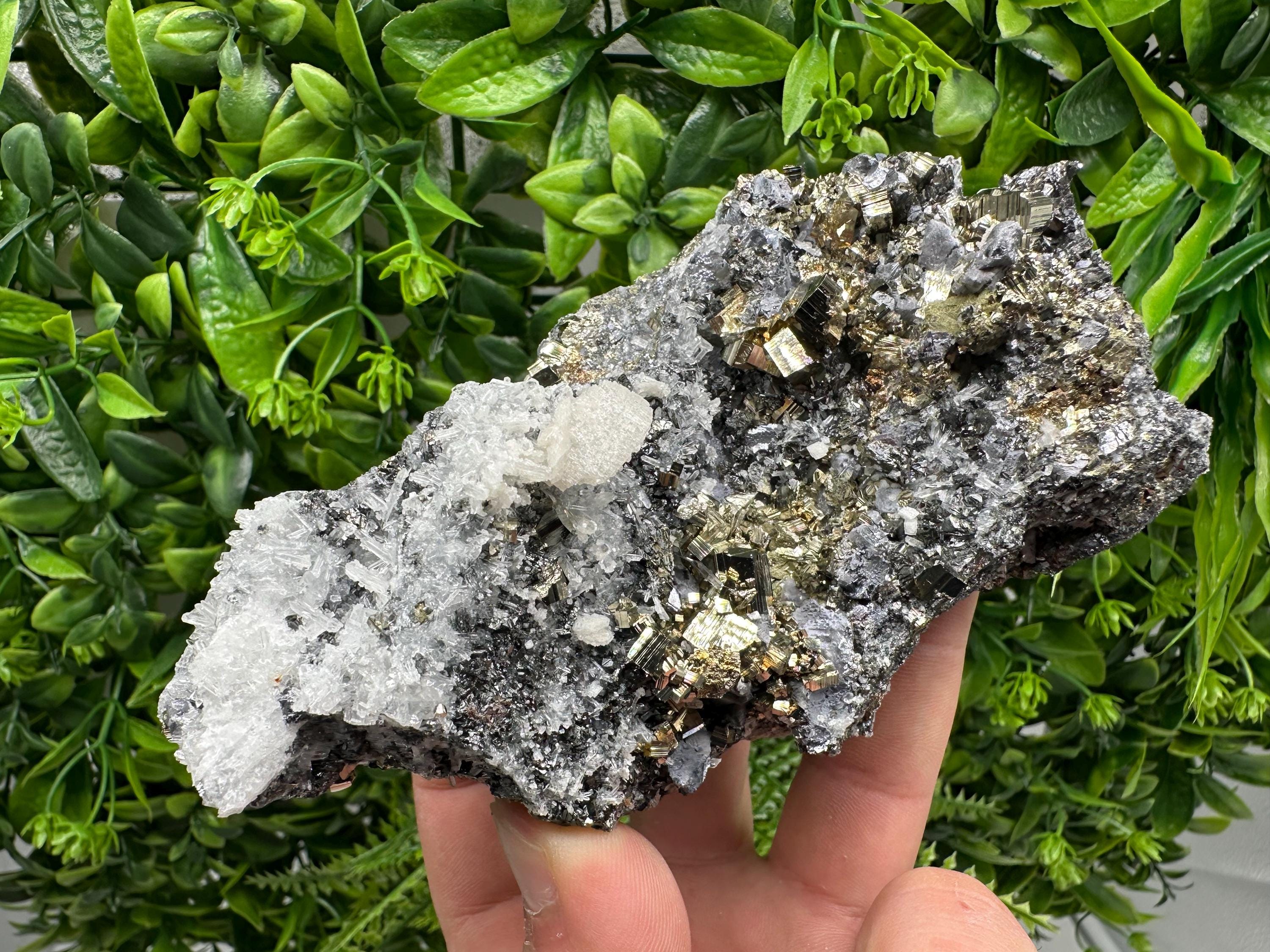 Pyrite Sphalerite Quartz  Mineral Specimen, Krushev dol Mine