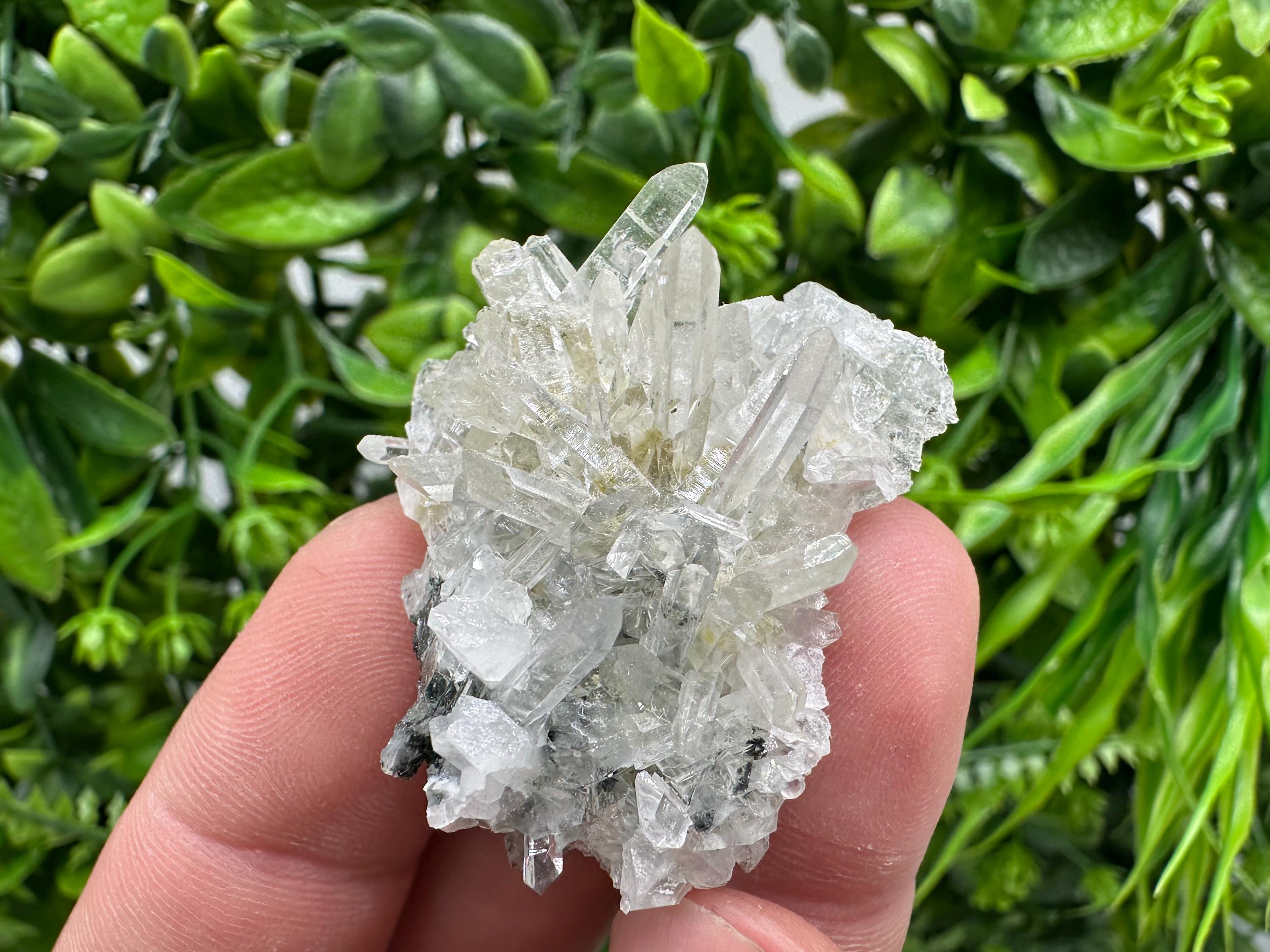 Transparent Quartz on Chlorite Matrix, Borieva Mine Mineral Specimen