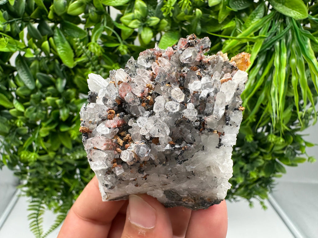 Stunning Quartz whit Sphalerite,Hematite,Iron oxide from 9th September mine,natural,collectible mineral specimen,home decor stone,gift,cryst