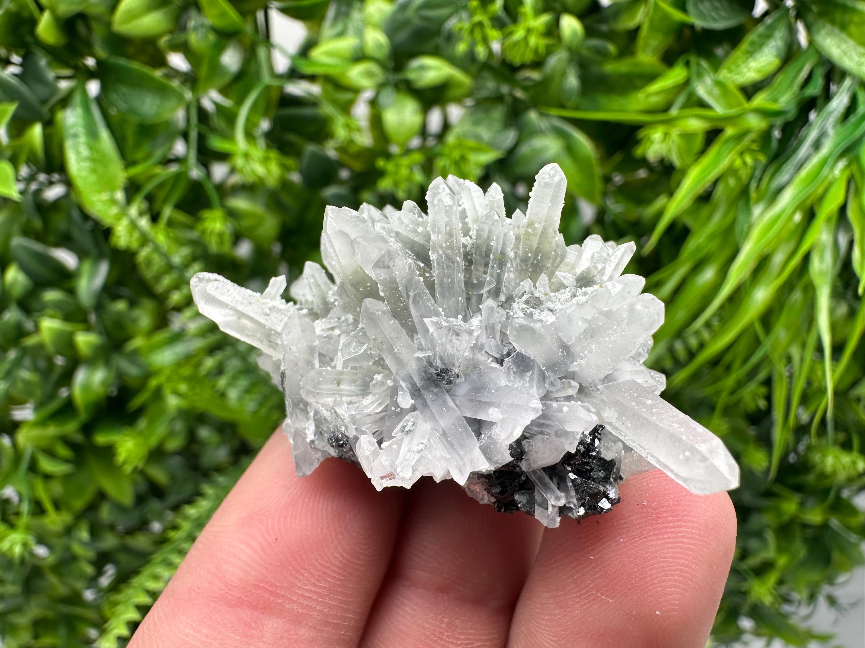 Chlorite Quartz Cluster, Borieva Mine Mineral Specimen