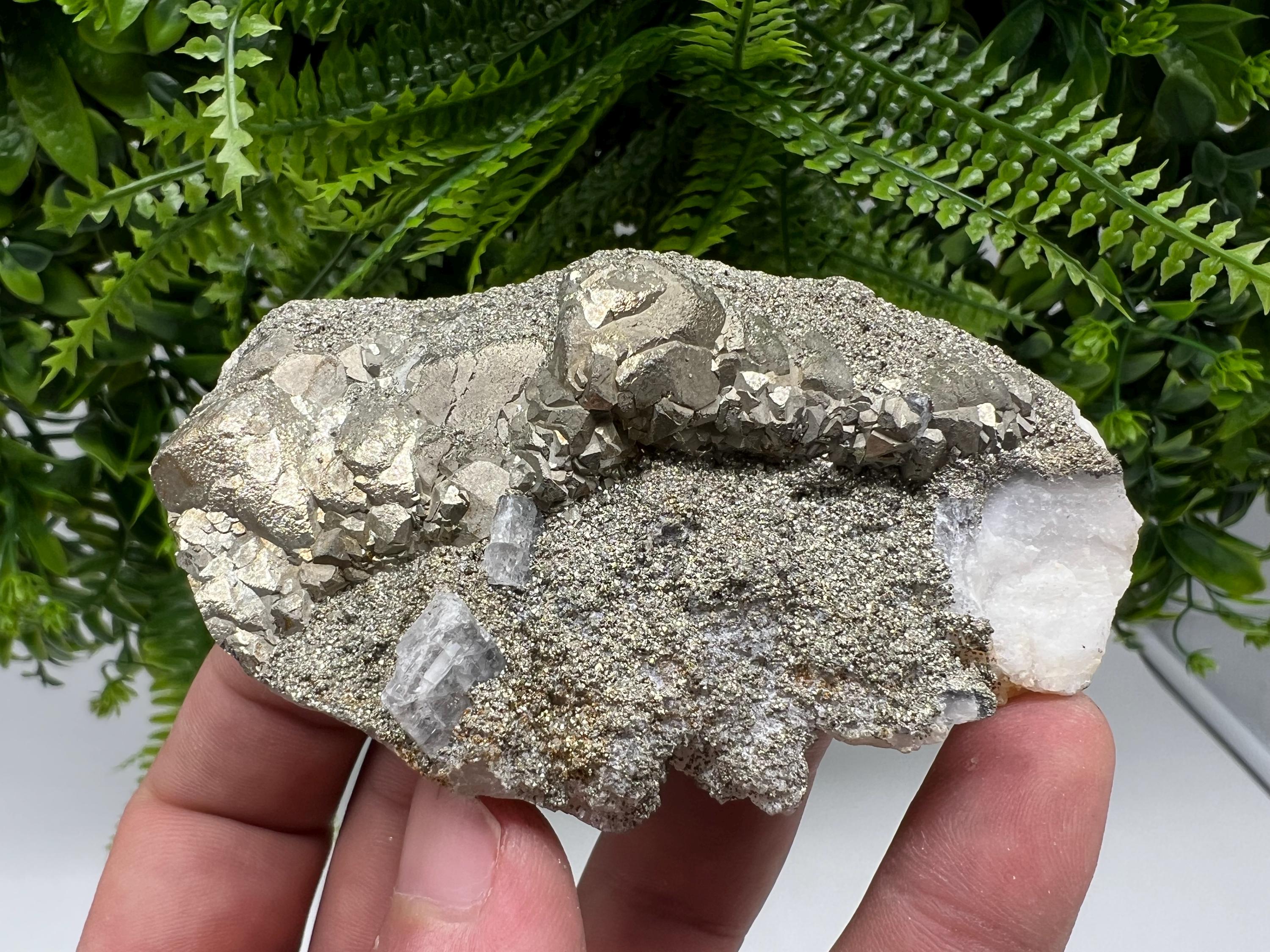 Barite Marcasite Cluster on Chalcedony - Androvo Mine Bulgaria