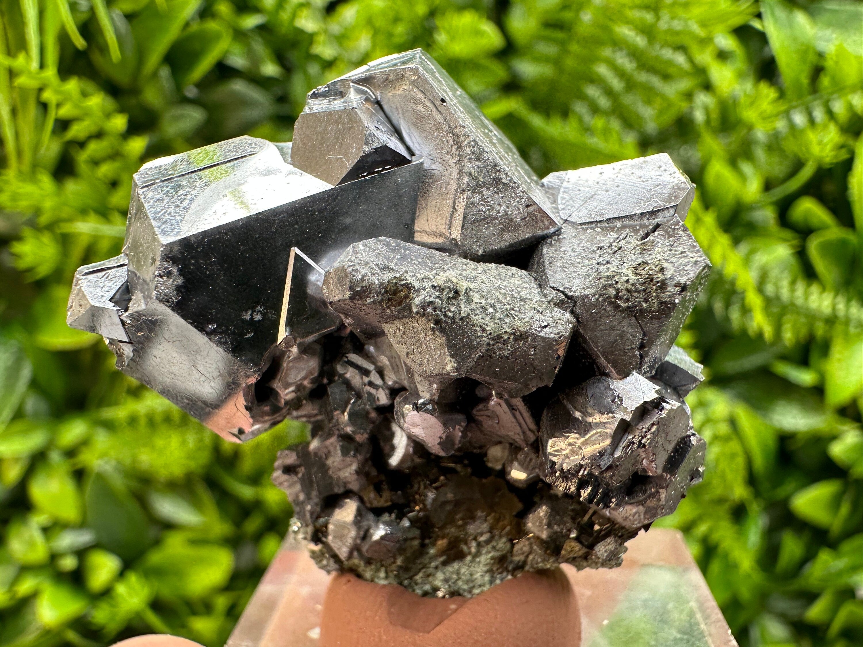Shiny Galena Cluster: Natural Mineral Souvenir from Madan, Bulgaria