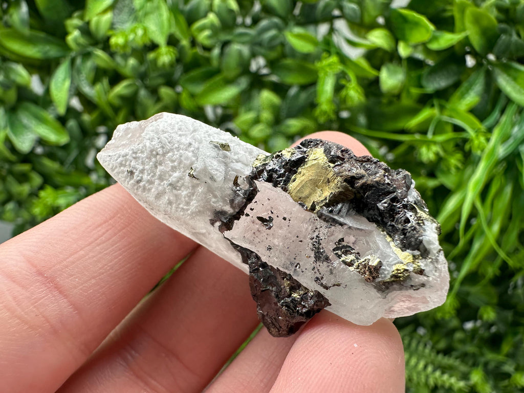 Wonderful Sphalerite Chalcopyrite on  Quartz whit Galena feom 9 th September mine,Bulgaria,natural,collection mineral specimen,gift