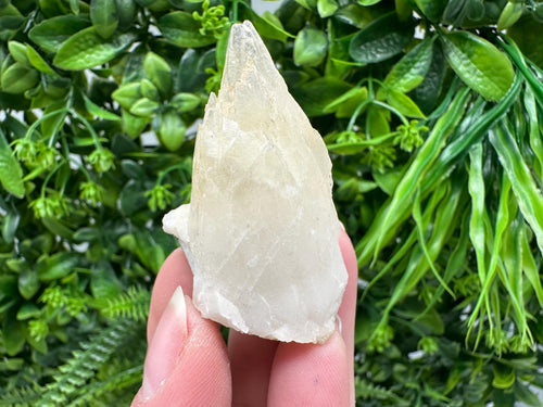 Calcite on Green Quartz: Laki, Bulgaria Healing Crystal
