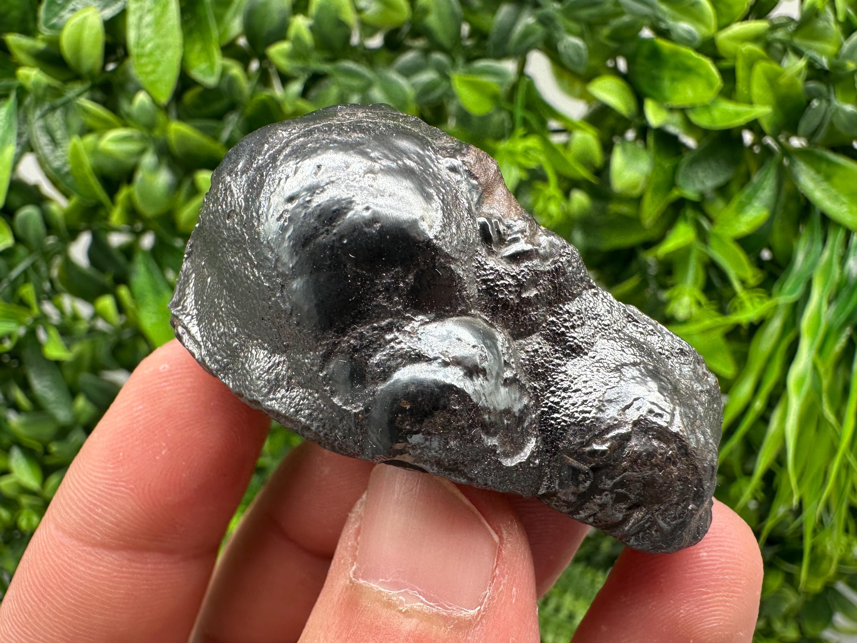 Botryoidal Black Hematite Specimen: Moroccan Crystal for Reiki Chakra