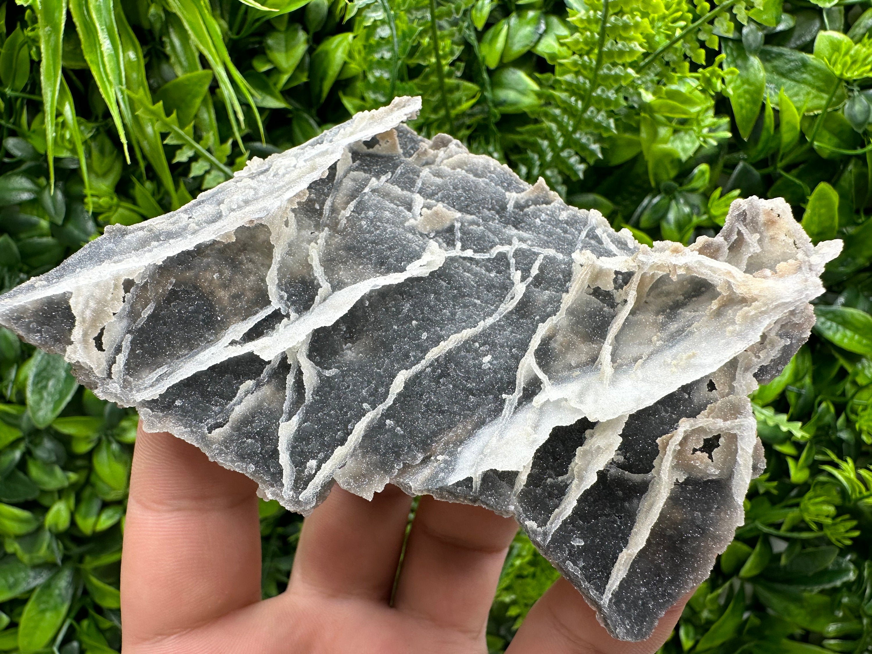 Chlorite Quartz Chalcedony Specimen: Deep Blue Mineral Decor