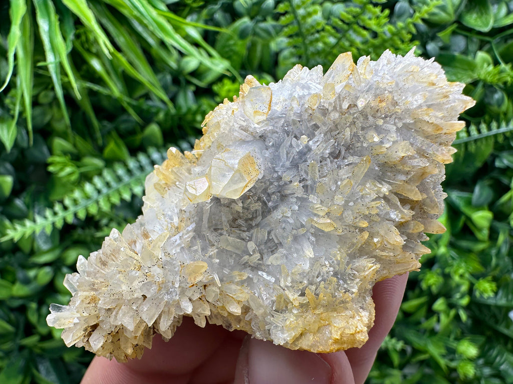 Transparent Quartz Cluster with Mineral Inclusions, Bulgaria