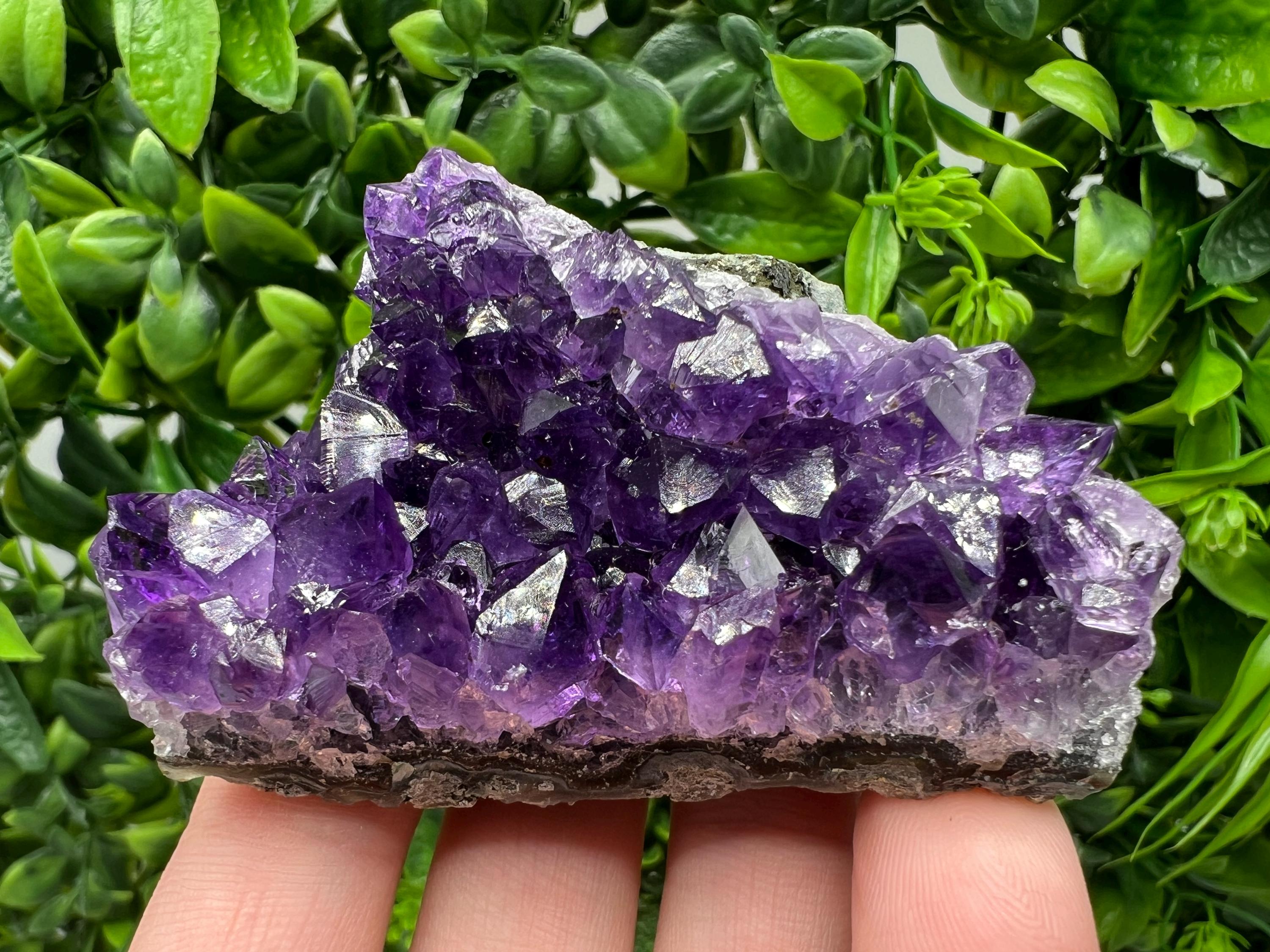 Uruguay Amethyst Crystal: Purple Quartz Home Decor, Energy Stone