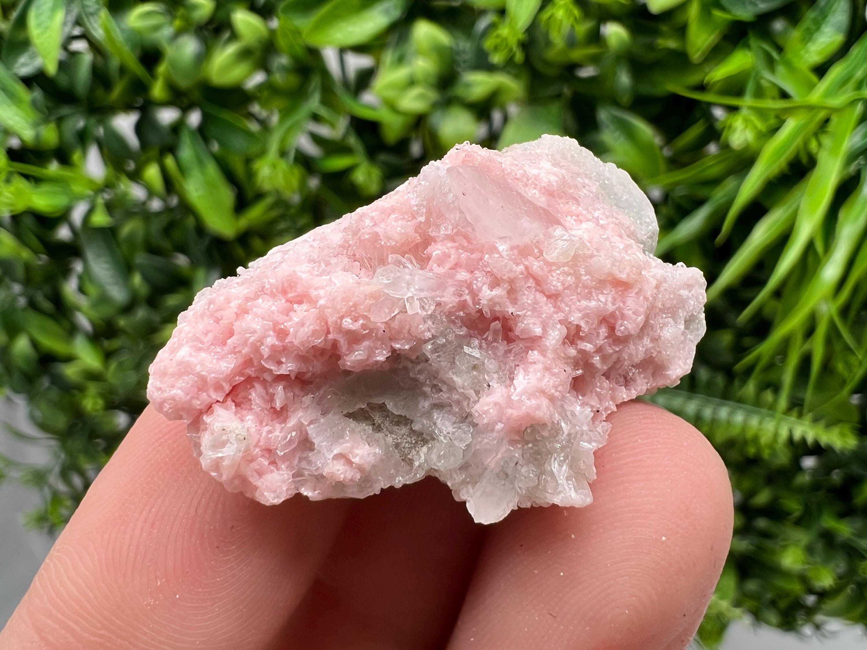 Beautiful Rhodochrosite perfect pink colour Starnica Mine Davidcovo Bulgaria natural minerals souvenir crystal gift home decor stone gift